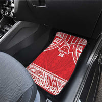 Samoa Rugby Custom Car Mats Toa Samoa Pacific Sporty Red - Polynesian Pride