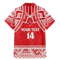 Samoa Rugby Custom Family Matching Mermaid Dress and Hawaiian Shirt Toa Samoa Pacific Sporty Red LT14 - Polynesian Pride