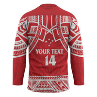 Samoa Rugby Custom Hockey Jersey Toa Samoa Pacific Sporty Red LT14 - Polynesian Pride