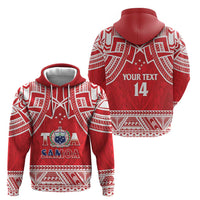 Samoa Rugby Custom Hoodie Toa Samoa Pacific Sporty Red LT14 - Polynesian Pride