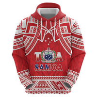 Samoa Rugby Custom Hoodie Toa Samoa Pacific Sporty Red LT14 - Polynesian Pride