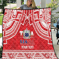 Samoa Rugby Custom Quilt Toa Samoa Pacific Sporty Red - Polynesian Pride