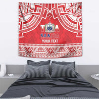 Samoa Rugby Custom Tapestry Toa Samoa Pacific Sporty Red LT14 - Polynesian Pride