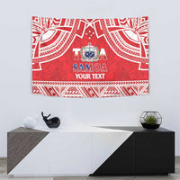 Samoa Rugby Custom Tapestry Toa Samoa Pacific Sporty Red LT14 - Polynesian Pride