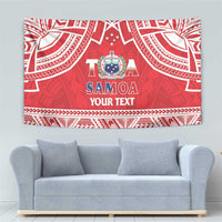 Samoa Rugby Custom Tapestry Toa Samoa Pacific Sporty Red LT14 - Polynesian Pride