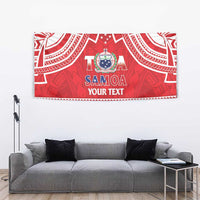Samoa Rugby Custom Tapestry Toa Samoa Pacific Sporty Red LT14 - Polynesian Pride