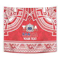 Samoa Rugby Custom Tapestry Toa Samoa Pacific Sporty Red LT14 - Polynesian Pride