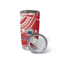 Samoa Rugby Custom Tumbler Cup Toa Samoa Pacific Sporty Red LT14 - Polynesian Pride