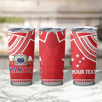 Samoa Rugby Custom Tumbler Cup Toa Samoa Pacific Sporty Red LT14 - Polynesian Pride