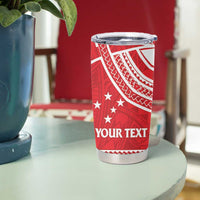 Samoa Rugby Custom Tumbler Cup Toa Samoa Pacific Sporty Red LT14 - Polynesian Pride