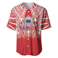 Toa Samoa Rugby Custom Baseball Jersey Samoa mo Samoa Polynesian Pacific Red LT14 Red - Polynesian Pride