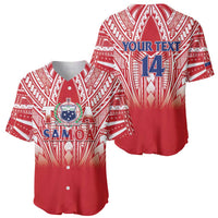 Toa Samoa Rugby Custom Baseball Jersey Samoa mo Samoa Polynesian Pacific Red LT14 - Polynesian Pride