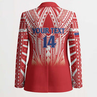 Toa Samoa Rugby Custom Blazer Samoa mo Samoa Polynesian Pacific Red - Polynesian Pride