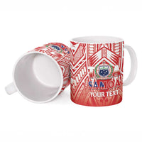 Toa Samoa Rugby Custom Ceramic Mug Samoa mo Samoa Polynesian Pacific Red - Polynesian Pride