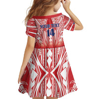 Toa Samoa Rugby Custom Family Matching Off Shoulder Maxi Dress and Hawaiian Shirt Samoa mo Samoa Polynesian Pacific Red - Polynesian Pride