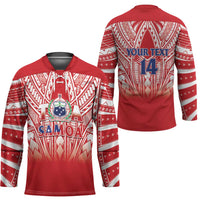 Toa Samoa Rugby Custom Hockey Jersey Samoa mo Samoa Polynesian Pacific Red - Polynesian Pride