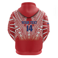 Toa Samoa Rugby Custom Hoodie Samoa mo Samoa Polynesian Pacific Red LT14 - Polynesian Pride