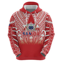 Toa Samoa Rugby Custom Hoodie Samoa mo Samoa Polynesian Pacific Red LT14 - Polynesian Pride