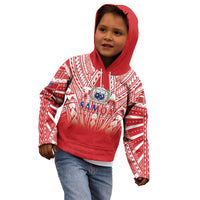 Toa Samoa Rugby Custom Kid Hoodie Samoa mo Samoa Polynesian Pacific Red LT14 - Polynesian Pride
