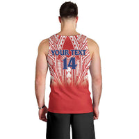 Toa Samoa Rugby Custom Men Tank Top Samoa mo Samoa Polynesian Pacific Red LT14 - Polynesian Pride