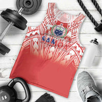 Toa Samoa Rugby Custom Men Tank Top Samoa mo Samoa Polynesian Pacific Red LT14 - Polynesian Pride