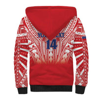 Toa Samoa Rugby Custom Sherpa Hoodie Samoa mo Samoa Polynesian Pacific Red LT14 - Polynesian Pride