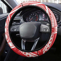 Toa Samoa Rugby Steering Wheel Cover Samoa mo Samoa Polynesian Pacific Red LT14 - Polynesian Pride