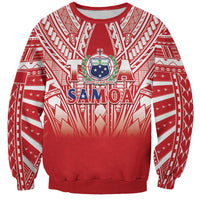 Toa Samoa Rugby Custom Sweatshirt Samoa mo Samoa Polynesian Pacific Red LT14 Unisex Red - Polynesian Pride