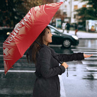 Toa Samoa Rugby Custom Umbrella Samoa mo Samoa Polynesian Pacific Red - Polynesian Pride