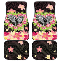 Polynesia Valentine's Day Car Mats Hammerhead Shark Plumeria With Polynesian Pattern