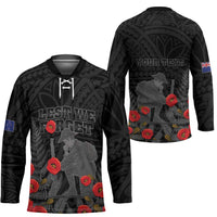 Personalised New Zealand ANZAC Day Hockey Jersey Lest We Forget Soldier Memorial LT15 - Polynesian Pride