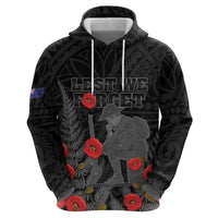 Personalised New Zealand ANZAC Day Hoodie Lest We Forget Soldier Memorial LT15 - Polynesian Pride