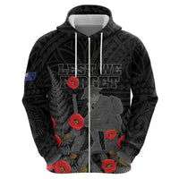 Personalised New Zealand ANZAC Day Hoodie Lest We Forget Soldier Memorial LT15 - Polynesian Pride