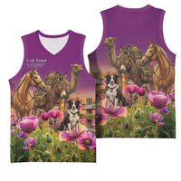 ANZAC Day Basketball Jersey Lest We Forget The Animals Of War LT15 - Polynesian Pride