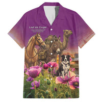 ANZAC Day Hawaiian Shirt Lest We Forget The Animals Of War LT15 Purple - Polynesian Pride