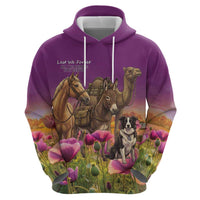 ANZAC Day Hoodie Lest We Forget The Animals Of War LT15 - Polynesian Pride