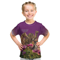 ANZAC Day Kid T Shirt Lest We Forget The Animals Of War LT15 Purple - Polynesian Pride