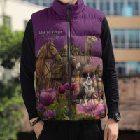 ANZAC Day Sleeveless Puffer Jacket Lest We Forget The Animals Of War LT15 - Polynesian Pride