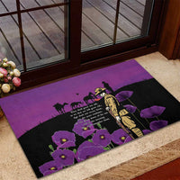 ANZAC Soldier and War Animals Rubber Doormat We Will Remember Them