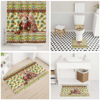 Hawaiian Santa Aloha Pineapple Christmas Bathroom Set Mele Kalikimaka LT15 - Polynesian Pride