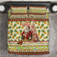 Hawaiian Santa Aloha Pineapple Christmas Bedding Set Mele Kalikimaka LT15 Cream - Polynesian Pride