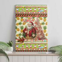 Hawaiian Santa Aloha Pineapple Christmas Canvas Wall Art Mele Kalikimaka LT15 - Polynesian Pride