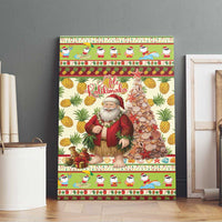 Hawaiian Santa Aloha Pineapple Christmas Canvas Wall Art Mele Kalikimaka LT15 - Polynesian Pride