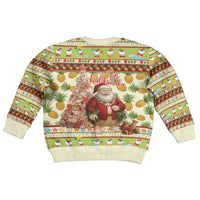 Hawaiian Santa Aloha Pineapple Christmas Kid Ugly Christmas Sweater Mele Kalikimaka LT15 - Polynesian Pride