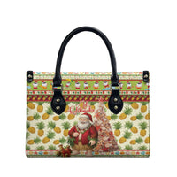 Hawaiian Santa Aloha Pineapple Christmas Leather Bag Mele Kalikimaka LT15 - Polynesian Pride