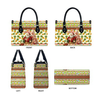 Hawaiian Santa Aloha Pineapple Christmas Leather Bag Mele Kalikimaka LT15 - Polynesian Pride