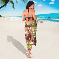 Hawaiian Santa Aloha Pineapple Christmas Sarong Mele Kalikimaka LT15 - Polynesian Pride