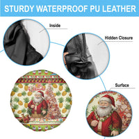 Hawaiian Santa Aloha Pineapple Christmas Spare Tire Cover Mele Kalikimaka LT15 - Polynesian Pride