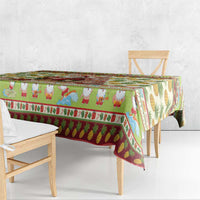 Hawaiian Santa Aloha Pineapple Christmas Tablecloth Mele Kalikimaka - Polynesian Pride