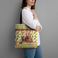 Hawaiian Santa Aloha Pineapple Christmas Tote Bag Mele Kalikimaka LT15 - Polynesian Pride